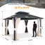 14 pi. L 12 pi. D Pavillon de jardin