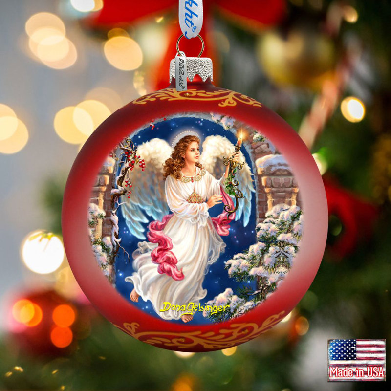3.5'' Handmade Glass Ball Ornament