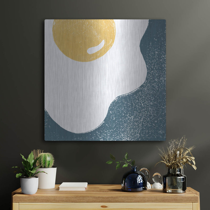 Art mural en métal «Sunny Side 1» par Moira Hershey, H 24 po x l 24 po