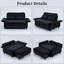 Multi-Functional 65.7" Adjustable Sofa Bed with Pull-Out Sleeper, 2 Soft Pillows and 2 Cup Holders-114472364