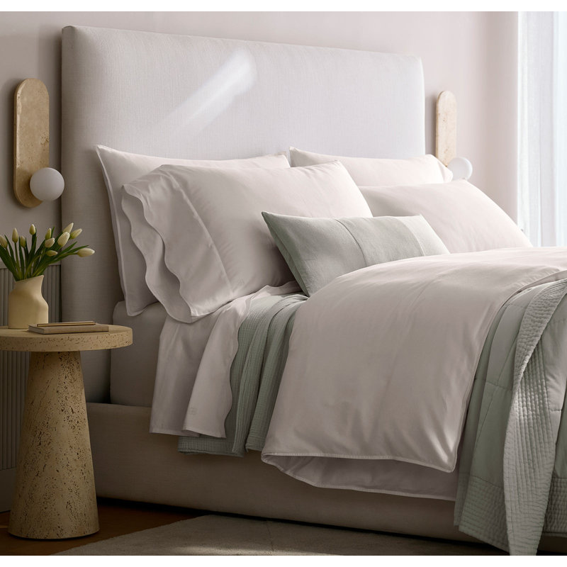 Signature Curved Edge Sheet Set, Mist, Split King Sheet Set with 2 Pillowcases