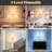 3-Light Flower Glass Wall Lamp with Remote, 3 Colors, Timer, - 10000mAh Detachable Battery, Dimmable LED Wall Mount Lamp for Bedroom Living Room Hallway