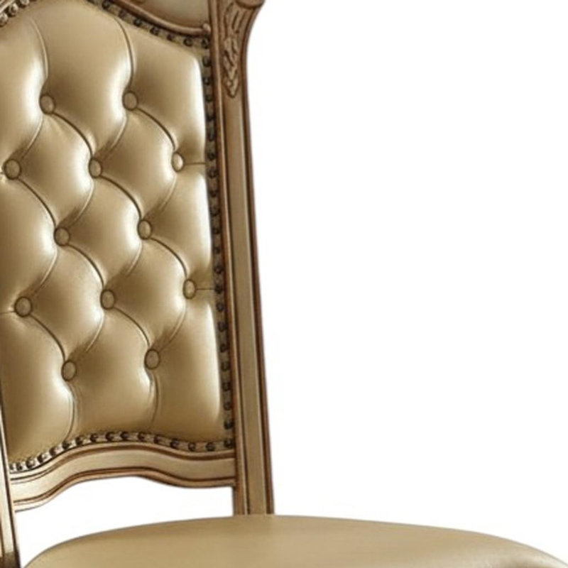 Ensemble de deux chaises d'appoint en bois et similicuir Harlow