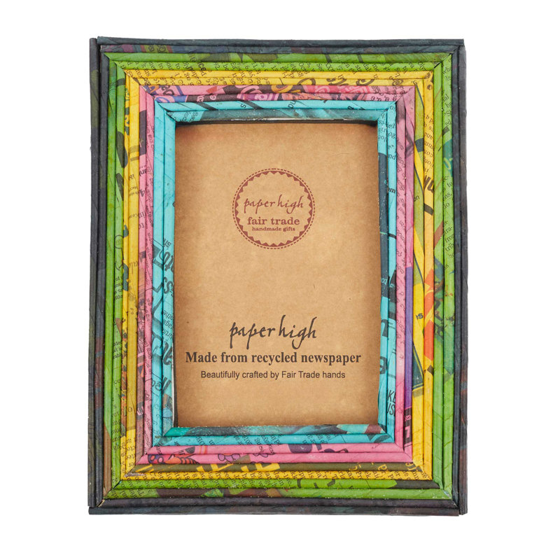 Paper Picture Frame, 20.3cm x 25.4cm, Black/Green/Yellow/Pink/Blue