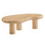 Table basse d'extérieur texturée en travertin Elowen