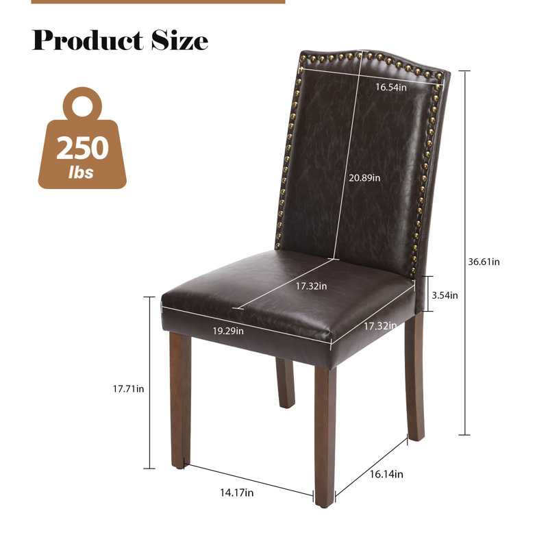 Chaise parsons Criselle, Brun, 2