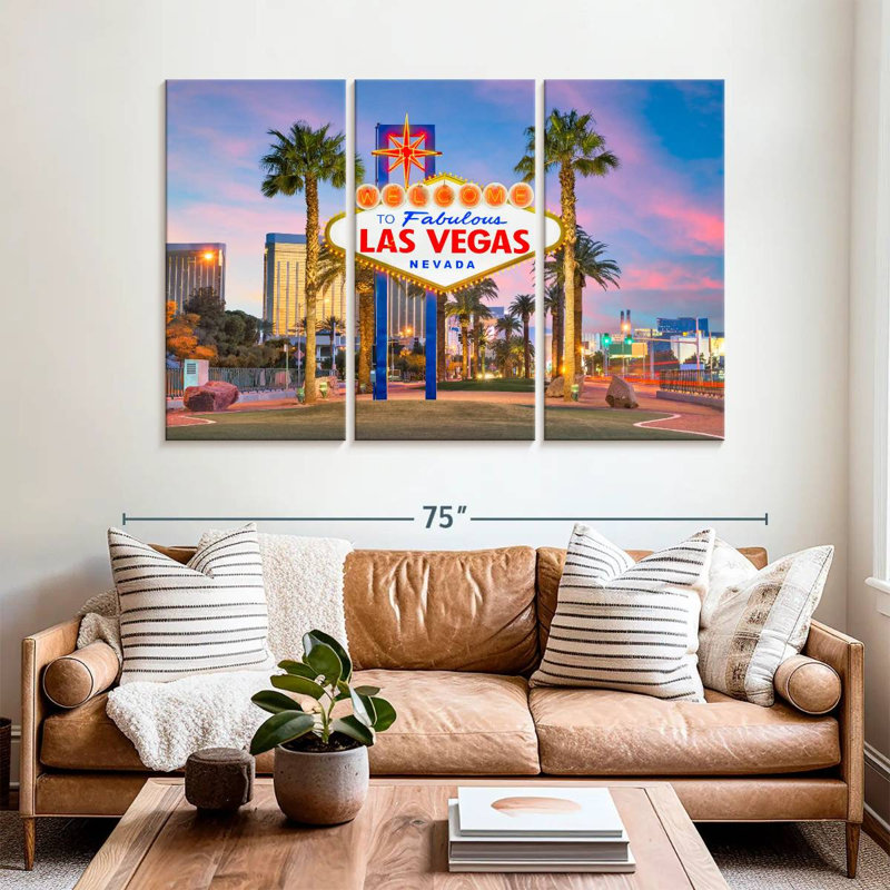 Signe emblématique de Sebbie Las Vegas, H 42 po x l 65 po