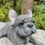 Tranquil Blue Tues: figurine de bouledogue français en polyrésine en bleu