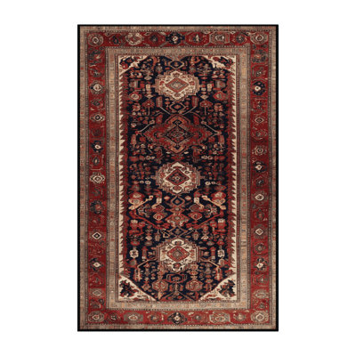 Machine Washable Persian Brown Area Rug