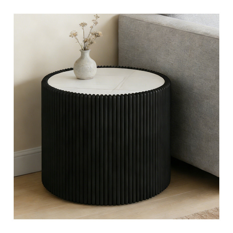 Table d'appoint, Noir, blanc et or