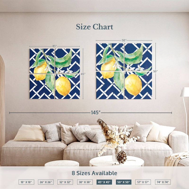 Yarlin Everyday Chinoiserie Lemons I, 45" H x 45" W