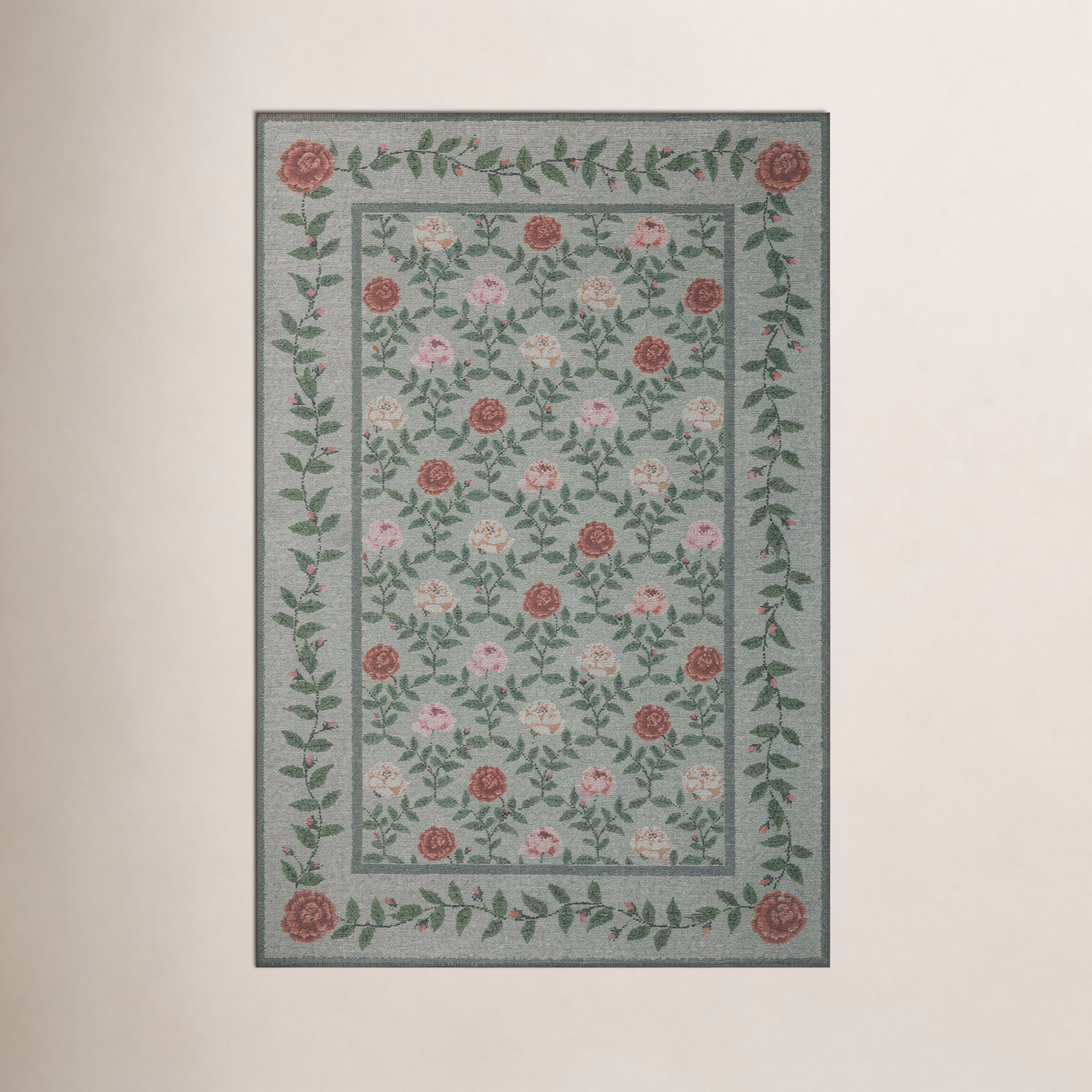 Wildwood Green Area Rug, Rectangle 2'3" x 3'9", Green