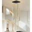 Lustre moderne 25 po à 6 anneaux DEL à intensité variable noir-130135635