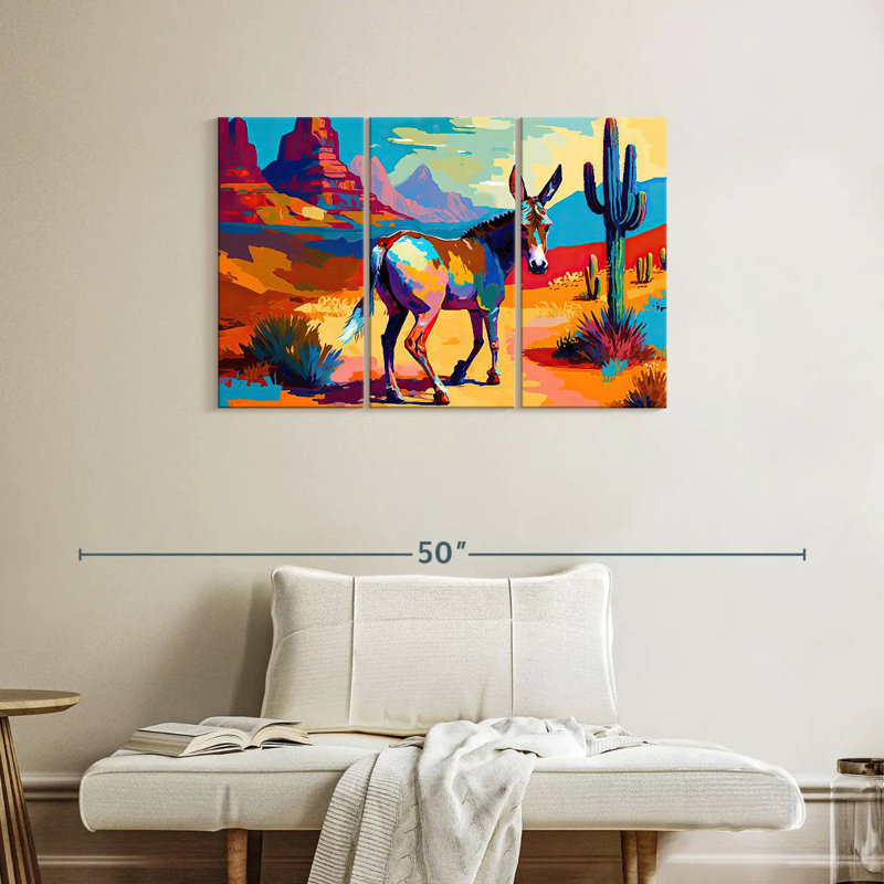 Southwestern Donkey, 24" H x 38" W