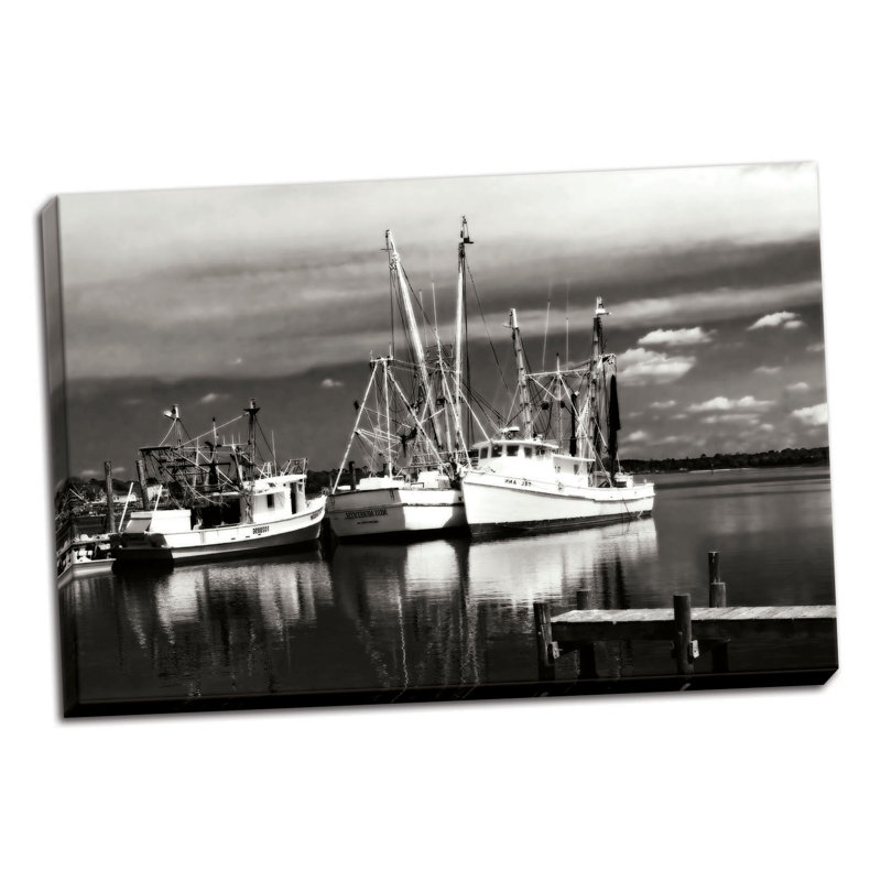 « fishing bateaus ii », reproduction de photo sur toile tendue