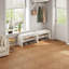 87 cm Beige Shoe Bench for Two with Open Storage and Cushioned Seat
