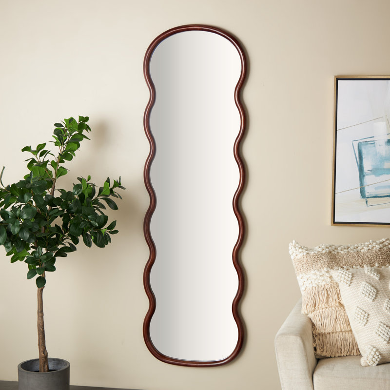 Miroir mural Lewisetta Cole, 70,5 po x 21,5 po, Brun foncé