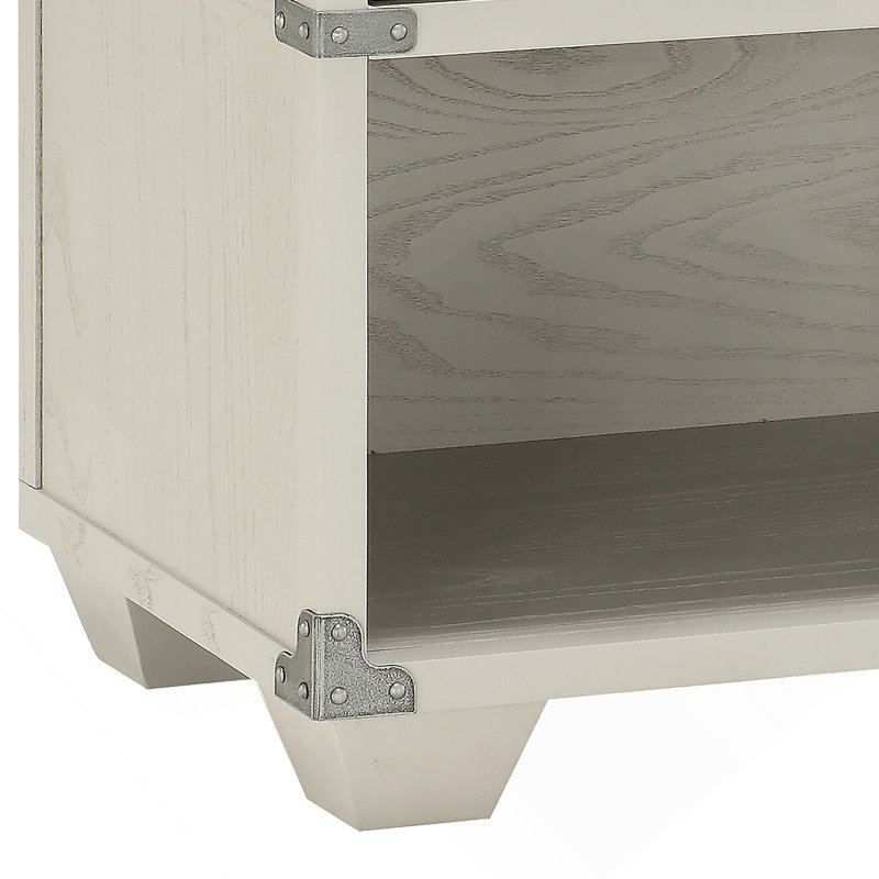Table de chevet fonctionnelle et élégante avec un fonctionnement en douceur des tiroirs, une fabrication robuste et une conception industrielle chic pour la chambre à coucher ou l'espace de vie
