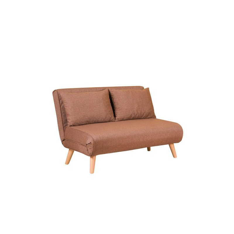 Allinson 120cm Upholstered Convertible Sofa, Brown
