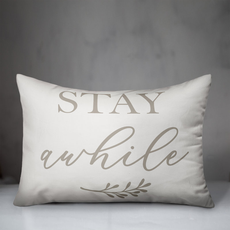 Housse de coussin rectangulaire d’extérieur stay some, Blanc