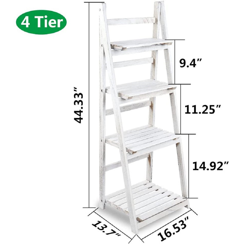 Support pour plante en bois massif Bothnian, Blanc
