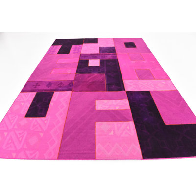 Middleham One-of-a-Kind 7'2" X 9'10" New Age Wool Area Rug in Pink