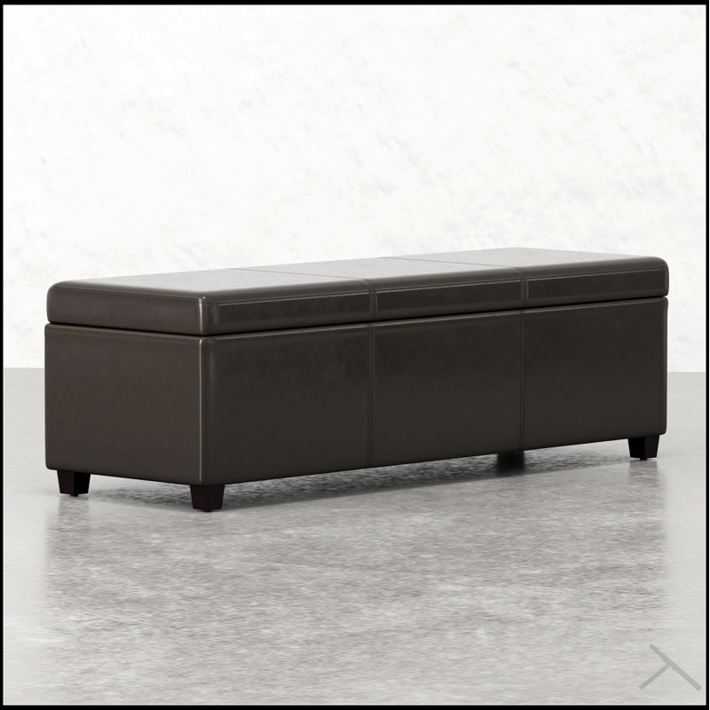 Très grand banc de rangement avec repose-pieds Lincoln