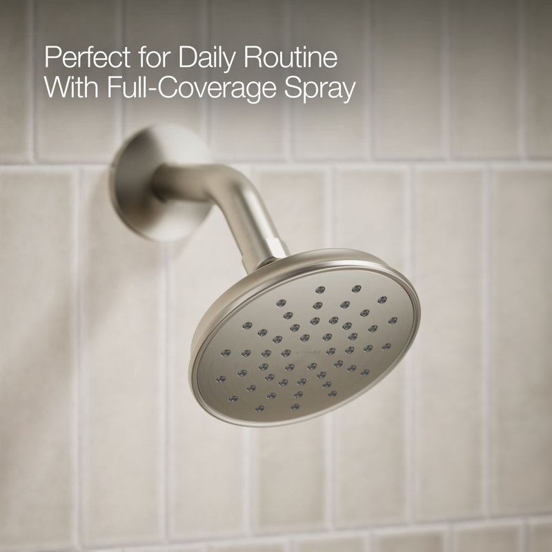 Bellera Rite-Temp Pressure-Balancing Bath and Shower Faucet Trim Set 1 Wall Mounted, Vibrant Brushed Nickel