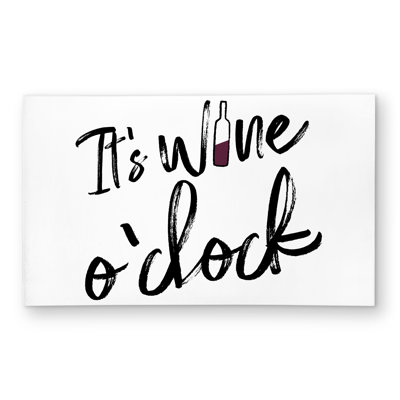 It's wine o'clock ii - Outdoor Area Rug for Home Decor