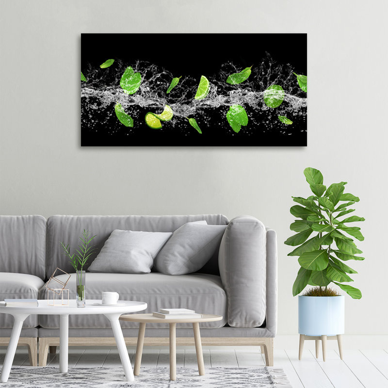 Lime With Mint - No Frame Print on Canvas