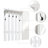 Modern style coat rack with 5 hooks and mirror-645468221