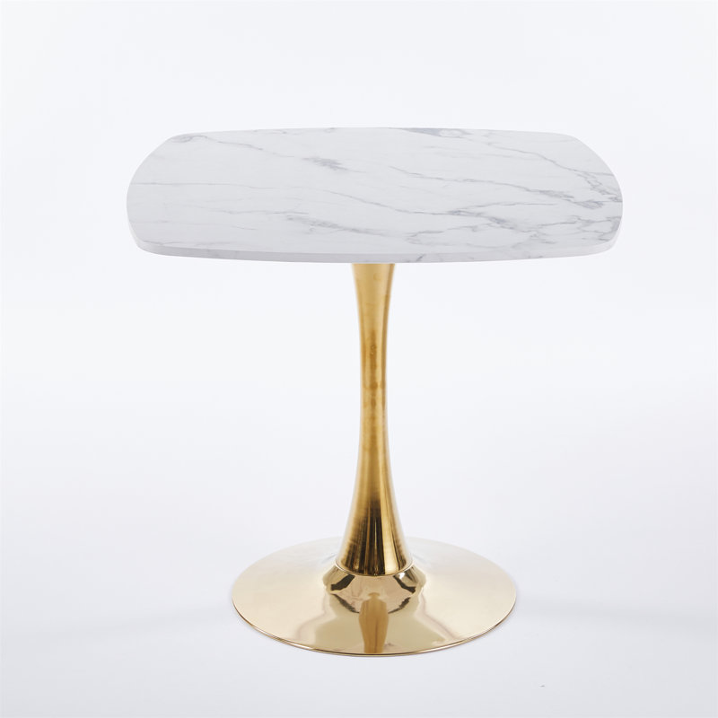 31.5" Dining Table, White, White, 28.9" H x 31.5" W x 31.5" D