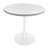 Elkton 36" Round Dining Table with MDF Wood Top and White Pedestal Iron Base – Modern Kitchen and Breakfast Nook Table-658775413-624478489