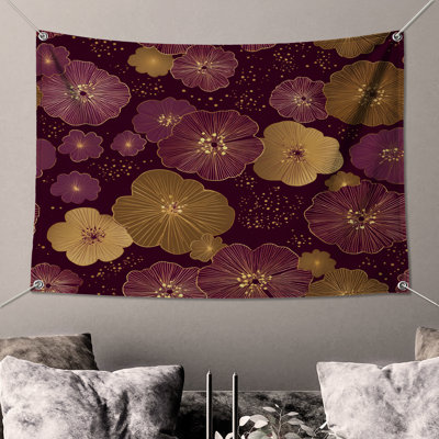 Floral Wall Tapestry -  Nature Wall Decor