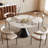 45.2" Sintered Stone Round Dining Table For 4-6-1922096242-1922096247