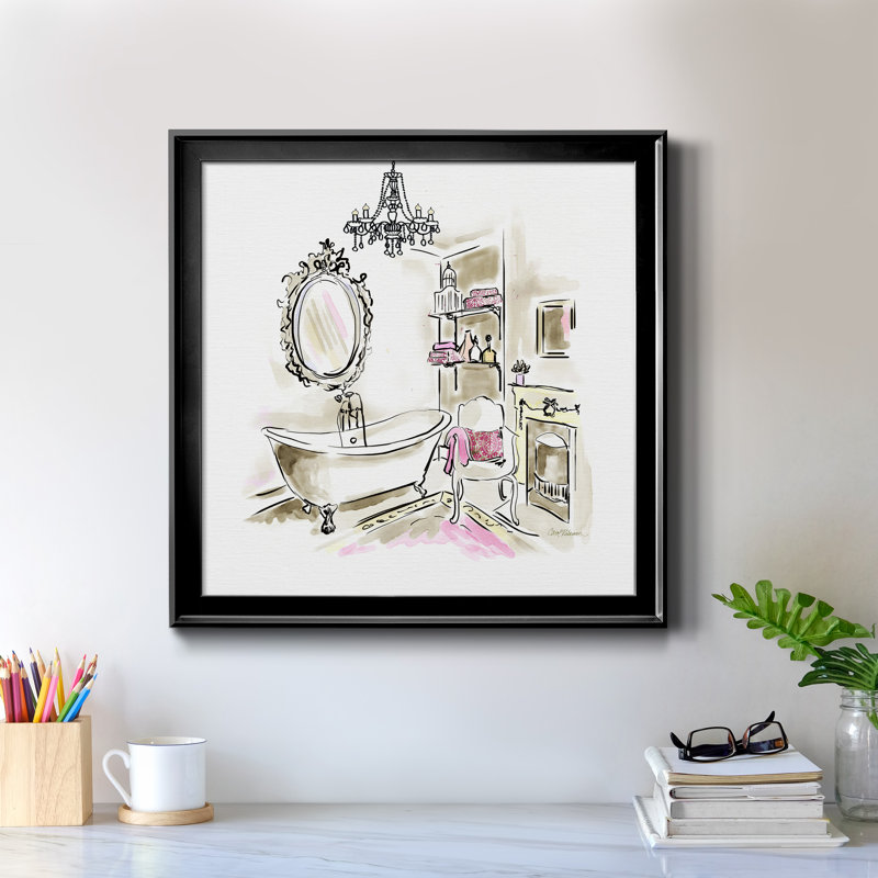 «Pink Opulence II», reproduction sur toile encadrée, H 17,5 po x l 17,5 po x P 1,5 po, Toile avec cadre noir