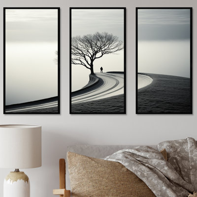 Paysage d'hiver, ensemble de photos d'art sur toile