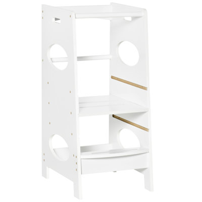 Fridley Toddler Step Stool Adjustable Standing Tower with Safety Rail
