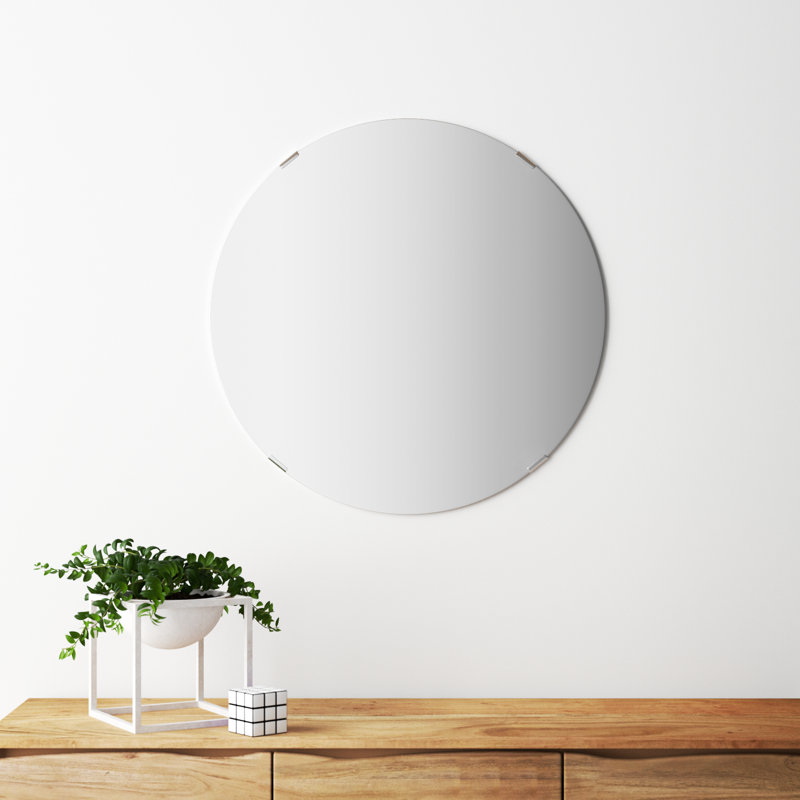 Samonie Round Wall Mirror, 34" x 34"