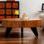 Table basse ronde de 35,4 po, table basse convenant à un décor de maison-378778596-378778597