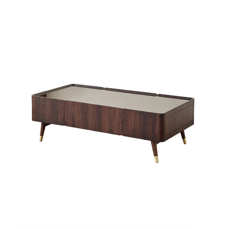 Luxury Minimalist Style Walnut Coffee Table