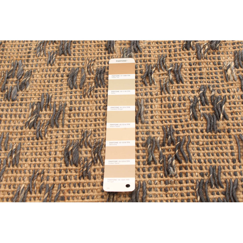 Tapis brun en jute tissé à la main Mulvihill
