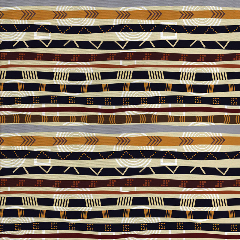 Tissu formes éthniques, H 36 po x l 58 po x P 1 po