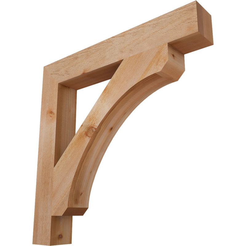 H 6 po x P 6 po Support en bois / corbeau, H 42 po x l 6 po x P 42 po, Cèdre rouge