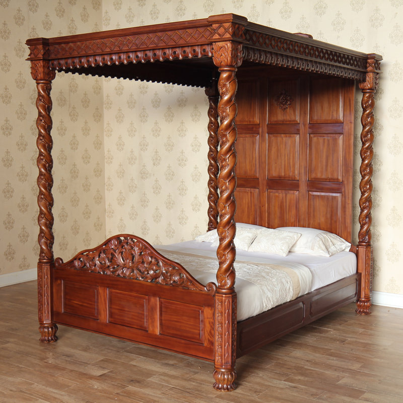 Solid Wood Bed, Super King (6'), Wax Polish