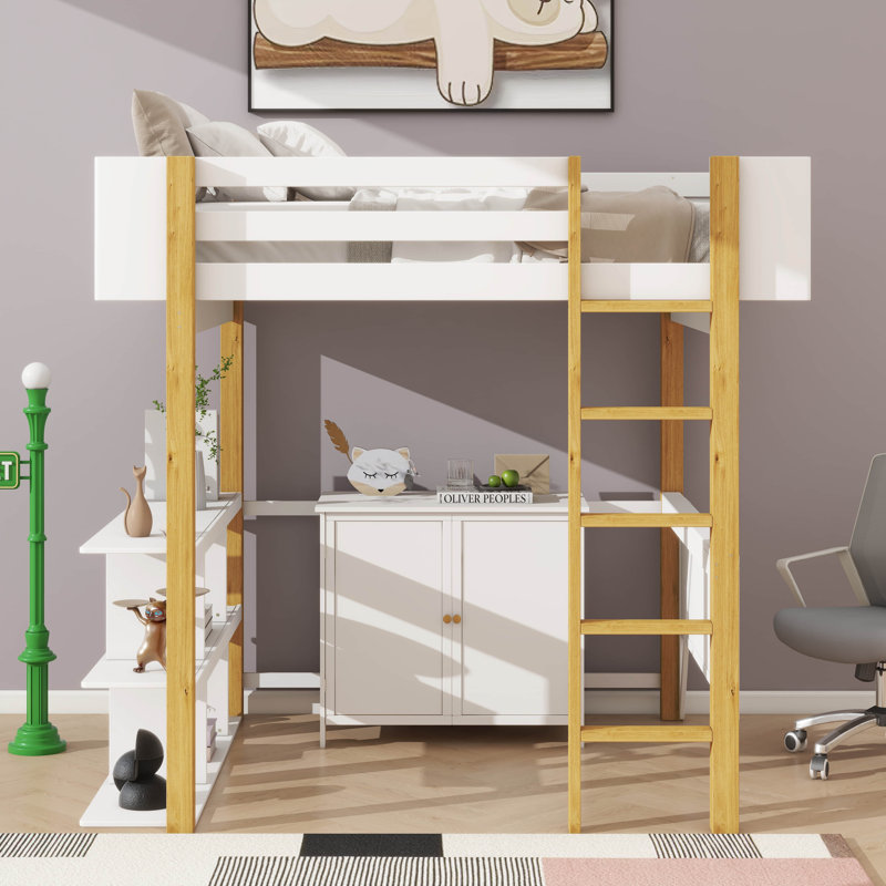 Lit pour enfant Jaslin, Blanc, Double