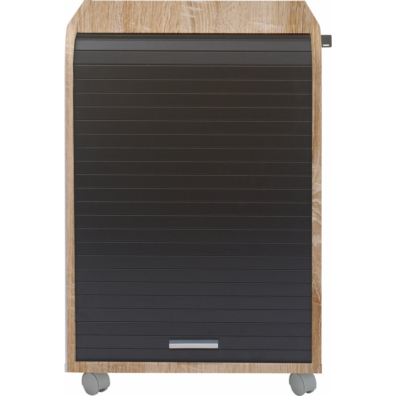 Aszia 2 -Drawer, Oak/Black