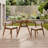 Aderyn Solid Wood 3-Piece Dining Set, Under-Table Open Storage & Tiered Stackable Design Chairs for Small Spaces-443510212