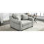 Fauteuil en chenille gris avec coussins - surdimensionné et élégant-1029918761