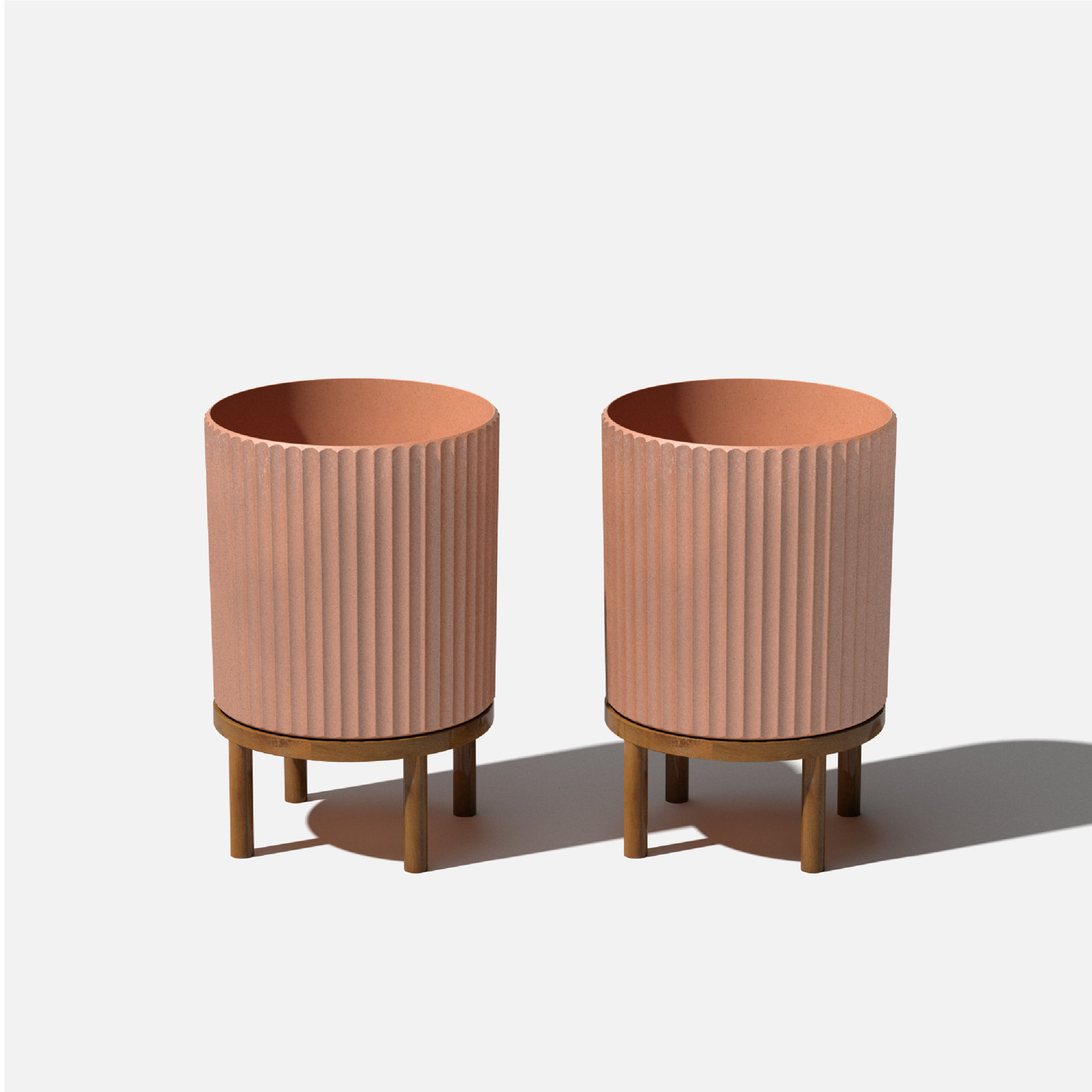 Demi Pot Planter, 16" H x 10.5" W x 10.5" D, Terracotta/Brown, 2